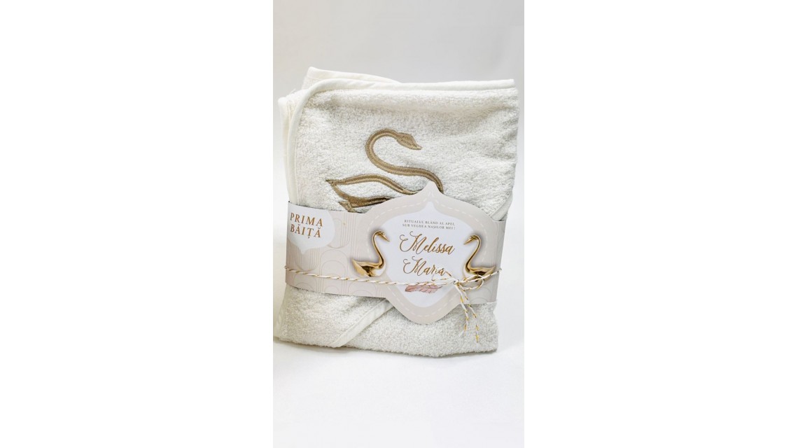 SET PRIMA BĂIȚĂ DUPĂ BOTEZ Ritualul blând al apei vegheat de nași Swan Feather 4